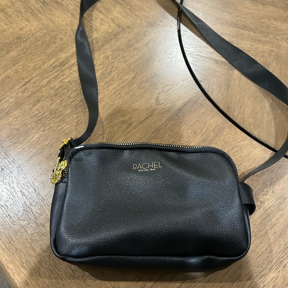 RACHEL Rachel Roy Black Crossbody Bag with Gold Hardware, NWOT, Double Zipper - Picture 11 of 11